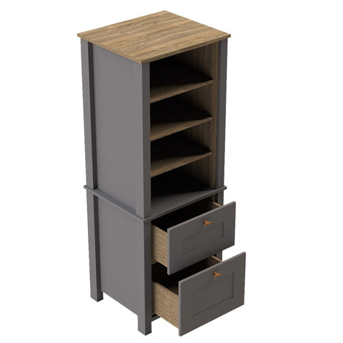 Tall Dresser with Open Shelves