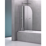 Madison Double Curve Bath Screen With Towel Rail Screens