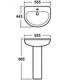 Ivo Pedestal Basin and WC Set