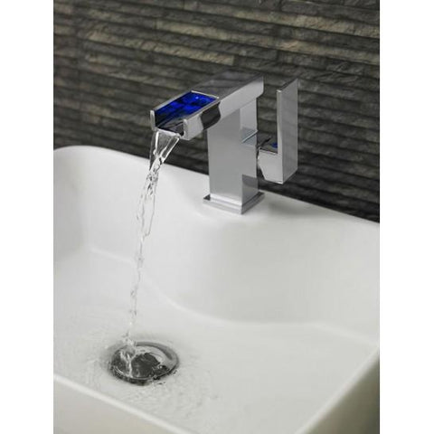Hudson Reed Art Mini Mono Basin Mixer Mp Features Led Light Technology With Waste