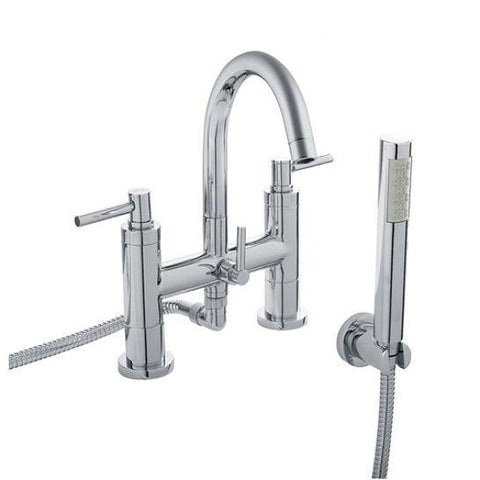 Hudson Reed Tec Lever Bath Shower Mixer Lp2 With Swivel Spout Kit And Wall Bracket