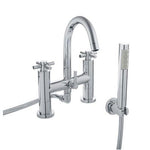Hudson Reed Tec Crosshead Bath Shower Mixer Lp2 With Swivel Spout Kit And Wall Bracket