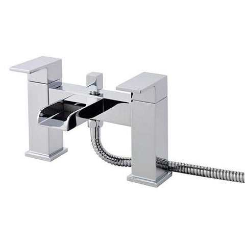 Hudson Reed Strike Open Spout Bath Shower Filler Lp1 With Kit And Wall Bracket