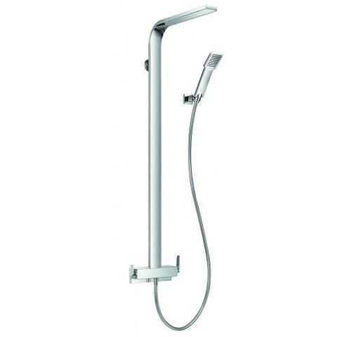 Cascade Manual Exposed Shower Column With Hand Set Overhead Mixers