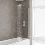 Charlton Triple Valve Thermostatic Shower With Square Fixed Head And Overflow Mixers