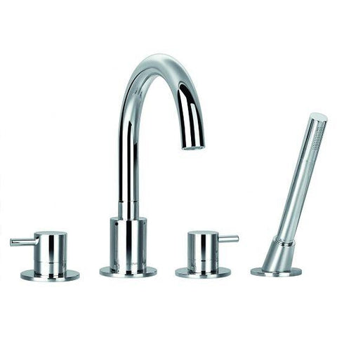 Levo 4-Hole Bath And Shower Mixer With Set