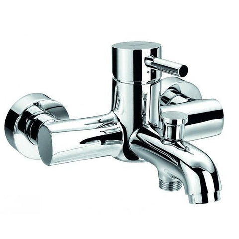 Levo Wall Mounted Manual Single-Lever Bath And Shower Mixer With Hand-Shower Set (Lvslwmbsm)