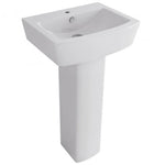 Bloque 550Mm Basin With One Tap Hole And Full Pedestal