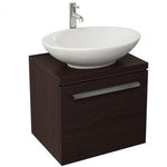 Bloque 470Mm Single Drawer Wall Mounted Unit And Worktop In Wenge Hung Vanity
