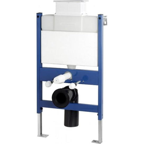 Reduced Height Wall-Hung Wc Bowl Frame System With Top Mounted Chrome Dual Flush Plate Toilet Mounting Kits