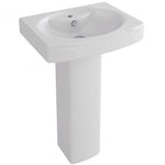 Dekka 550Mm Basin With One Tap Hole And Full Pedestal
