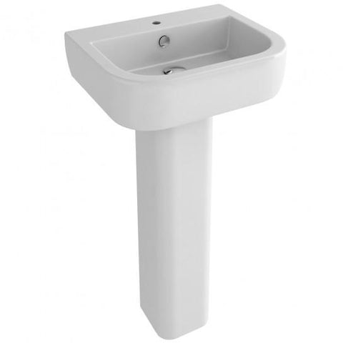 Essence 560Mm Basin With One Tap Hole And Full Pedestal