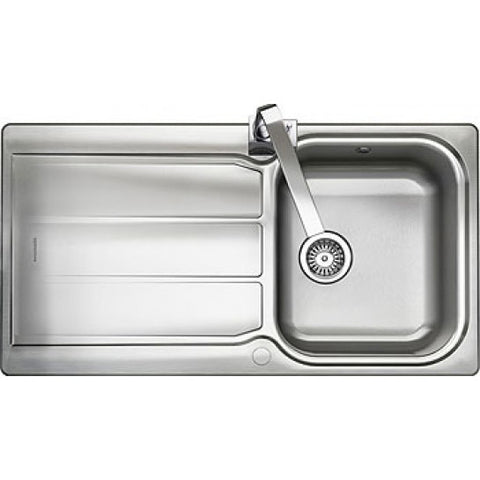 Rangemaster Glendale Inset 1.0 Bowl & Drainer Sink - Stainless Steel Overmounted Sinks