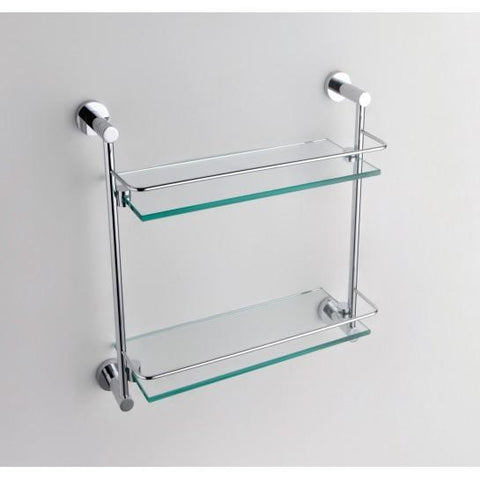 Round Double Glass Shelf