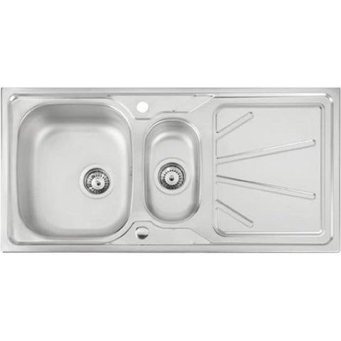 Abode Trydent 1.5 Bowl And Drainer (Reversible) Overmounted Sinks